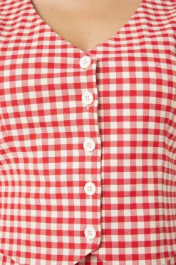 Callie Check Vest