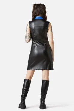Chunky Zip Pu Dress