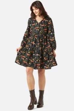 Fox Sleeved Dress