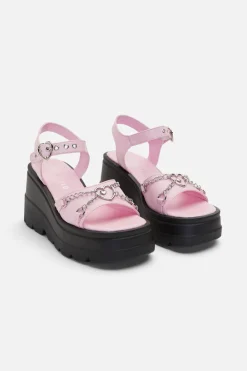 Heart Trim Platform Sandal