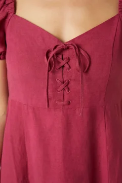 Leah Lace Up Dress