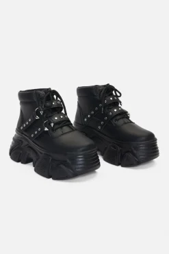 Pierced Platform Sneakers