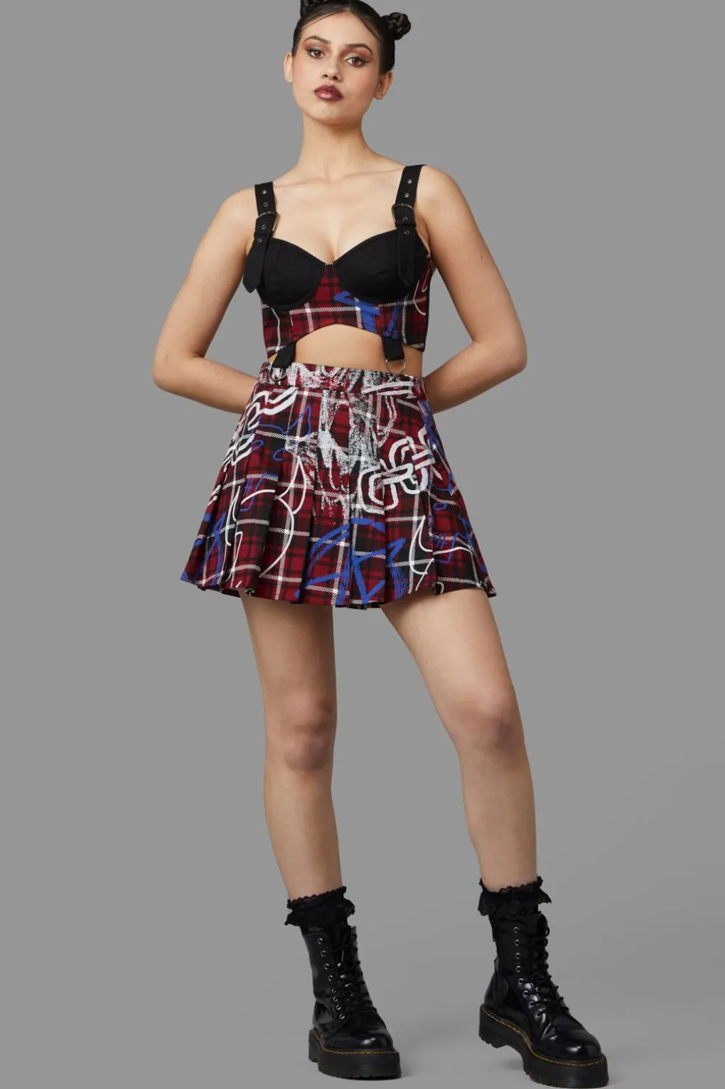 Tag Tartan Corset Top